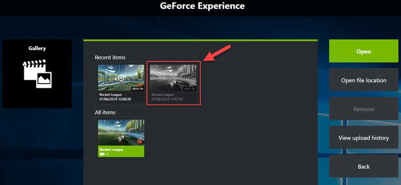 Unable to edit video in GeForce Experience Gallery. Icon is greyed out ...